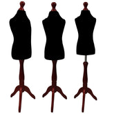 Children Kids Age 5-6 Years Tailors Dummy Mannequin, Black Torso Bust with a Red Wood Tripod Stand